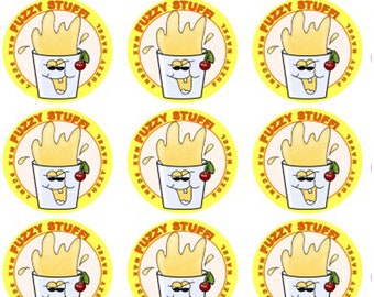 Wacky Whiffer Whiffers Matte MAX SCENT Scratch and Sniff Stickers. NEW Scent!  Fuzzy Navel Max Scent Scratch and Sniff Sticker Pack