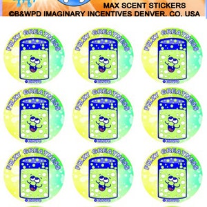 Wacky Whiffer Whiffers Matte MAX SCENT Scratch and Sniff Stickers. NEW Fizzy Soda Pop Max Scent Matte Scratch and Sniff Sticker Pack