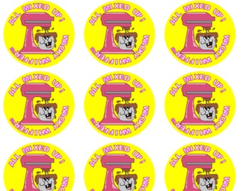Wacky Whiffer Whiffers Matte MAX SCENT Scratch and Sniff Stickers. BIG Pack- Sweet Brownie Batter Sniff Stickers