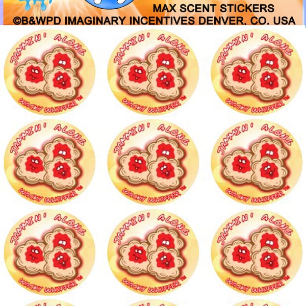 Wacky Whiffer Whiffers Matte MAX SCENT Scratch and Sniff Stickers. NEW! Now available in Max Scent!  Strawberry Jam Shortbread Cookies