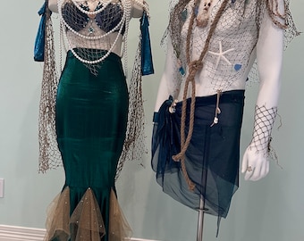 Disfraz de sirena/tritón. Disfraz de pareja.