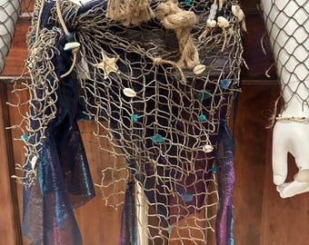 Tritón / Sirena masculina / Envoltura bajo el fondo del mar