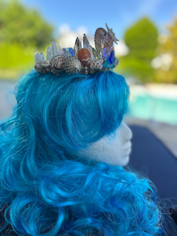 Mermaid Tiara: Seashells, Crystals Wearable Art - Etsy display picture 3