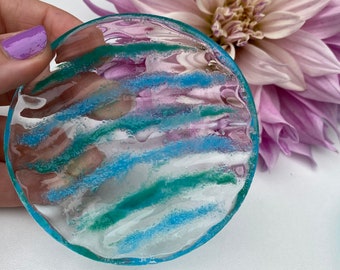 Ocean Fused Glass Ring dish, dish