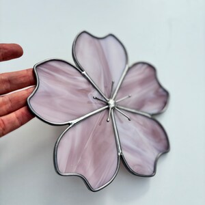 Cherry Blossom Stained Glass Wall Art large 7"