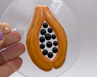 Papaya Fused Suncatcher