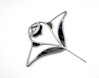 Made to Order Manta Ray Stained suncatcher