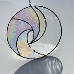 Iridescent Curl Crashing Wave stained glass 8 image 9