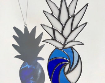 Made to order Pipeline Wave Pineapple Stained Glass