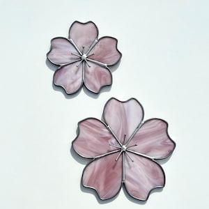 Cherry Blossom Stained Glass Wall Art image 1