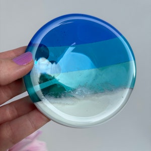 Ocean Fused Glass Ring dish image 7