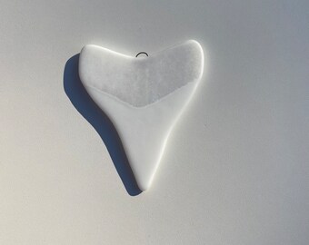 Fused Glass Shark tooth Ornament
