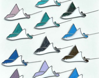 Spotted Eagle Ray Stained Glass Iridescent versions!