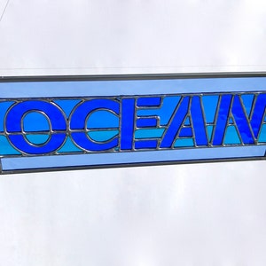 Handmade Ocean Sign Stained Glass image 3