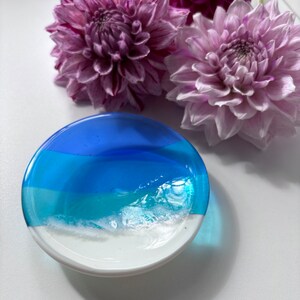 Ocean Fused Glass Ring dish image 4