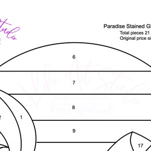 LilikoiArtStudio Paradise Stained Glass Pattern, Wave, Sunset image 2