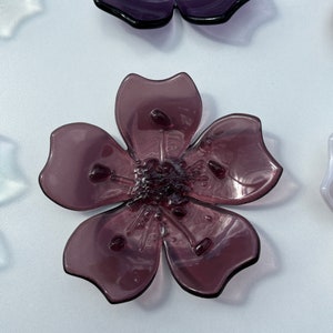 Cherry Blossom Fused Glass ring dish/ decor image 2