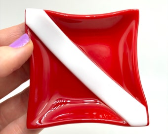 Scuba Dive Flag Ring dish