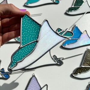 Spotted Eagle Ray Stained Glass Iridescent versions image 7