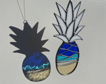Made to order Pineapple Beach Stained Glass Suncatcher