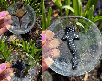 Whale Shark or Manta Ray Fused Glass Ring dish/dish Mother’s Day gift, Valentine’s Day gift gifts