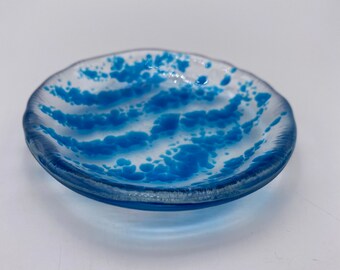 Ocean Fused Glass Ring dish, dish