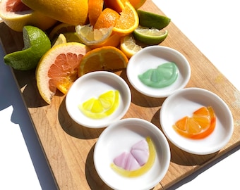 Citrus Fruit Fused Glass Ring dishes