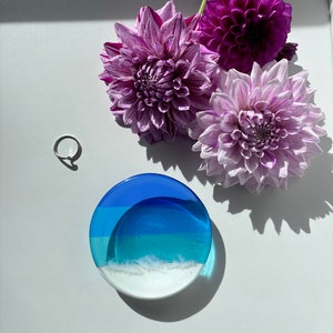 Ocean Fused Glass Ring dish image 2