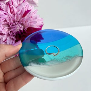 Ocean Fused Glass Ring dish image 5
