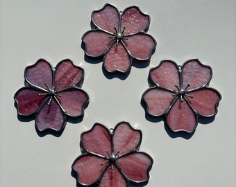 Pink  Cherry Blossom Stained Glass Wall Art or suncatcher