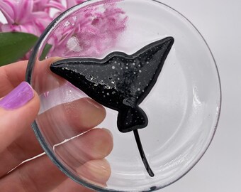 Eagle Ray Sparkle Fused Glass Ring dish