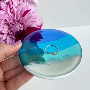 Ocean Fused Glass Ring dish image 8