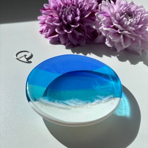 Ocean Fused Glass Ring dish image 3