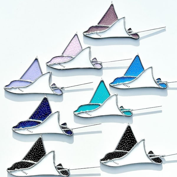 Spotted Eagle Ray Stained Glass