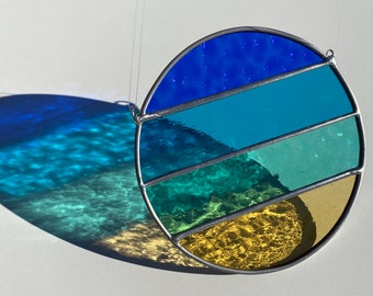 Made to order* Aqua Horizon Stained Glass