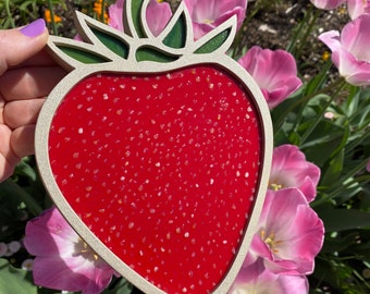 Strawberry Glass Wall Art