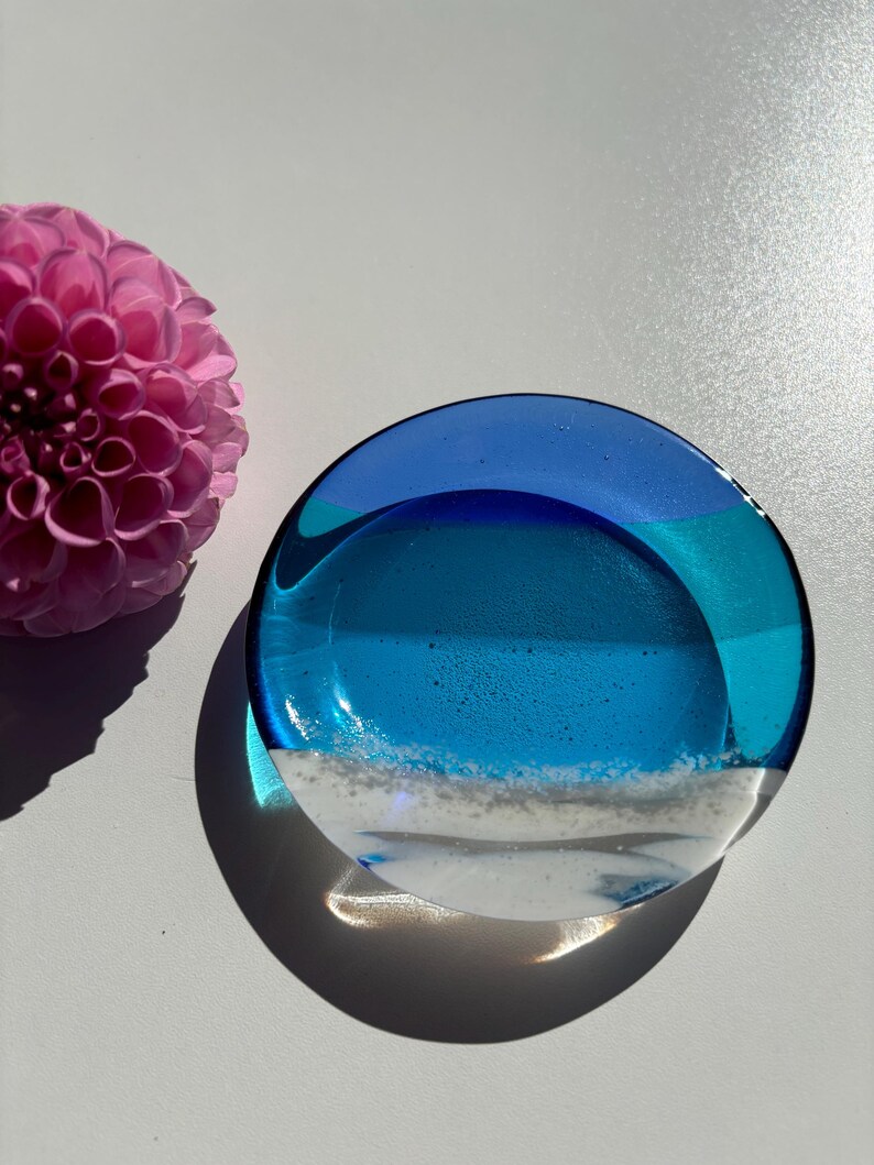 Ocean Fused Glass Ring Dish One Dish Etsy