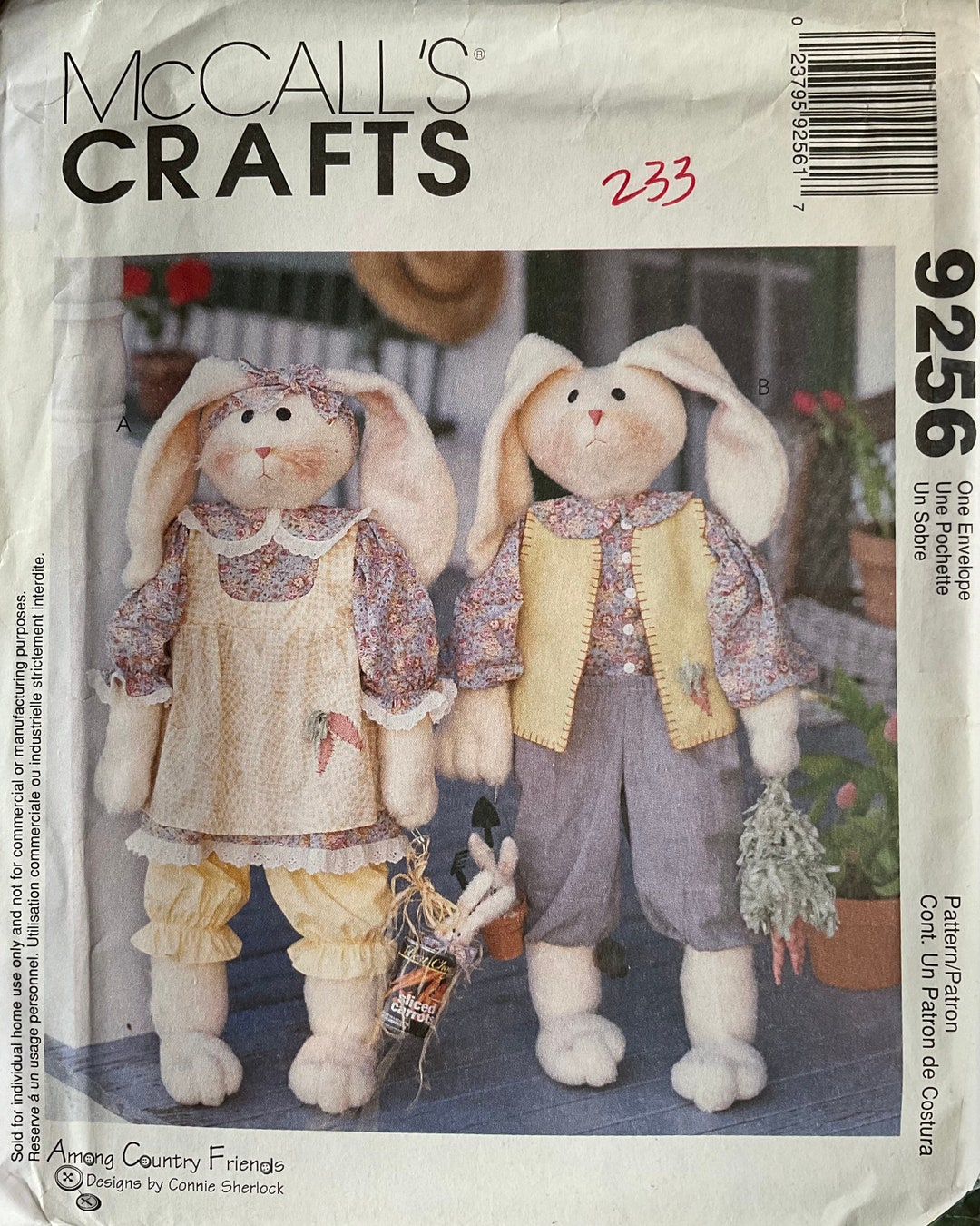 Mccall's 9256 Craft Pattern vintage UNCUT - Etsy