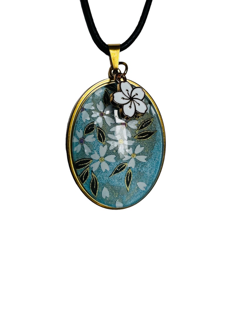 New Sakura cherry Blossom Pattern With Blue Background on Japanese