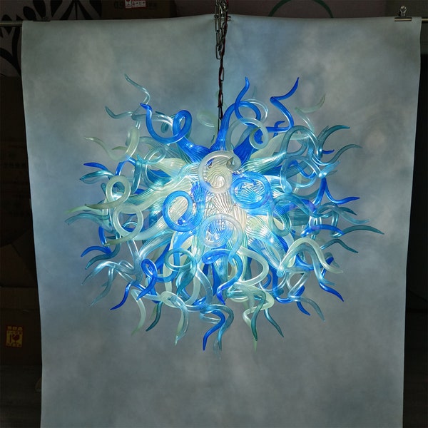 Sea Glass Chandelier Lighting - Etsy