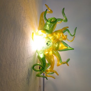 50cm hand made blown glass wall lighting decoration diy glass sconce