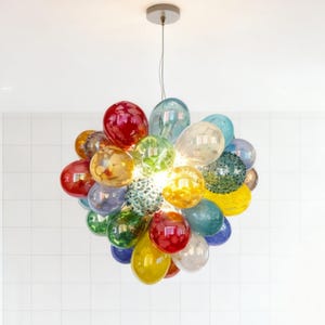 Colorful hand blown art glass Bubbles Lighting custom design dining room light decoration