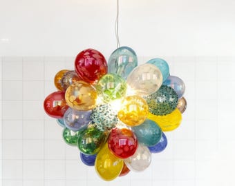 Colorful hand blown art glass Bubbles Lighting custom design dining room light decoration