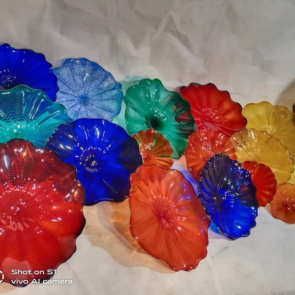Blown Glass Wall Art Etsy