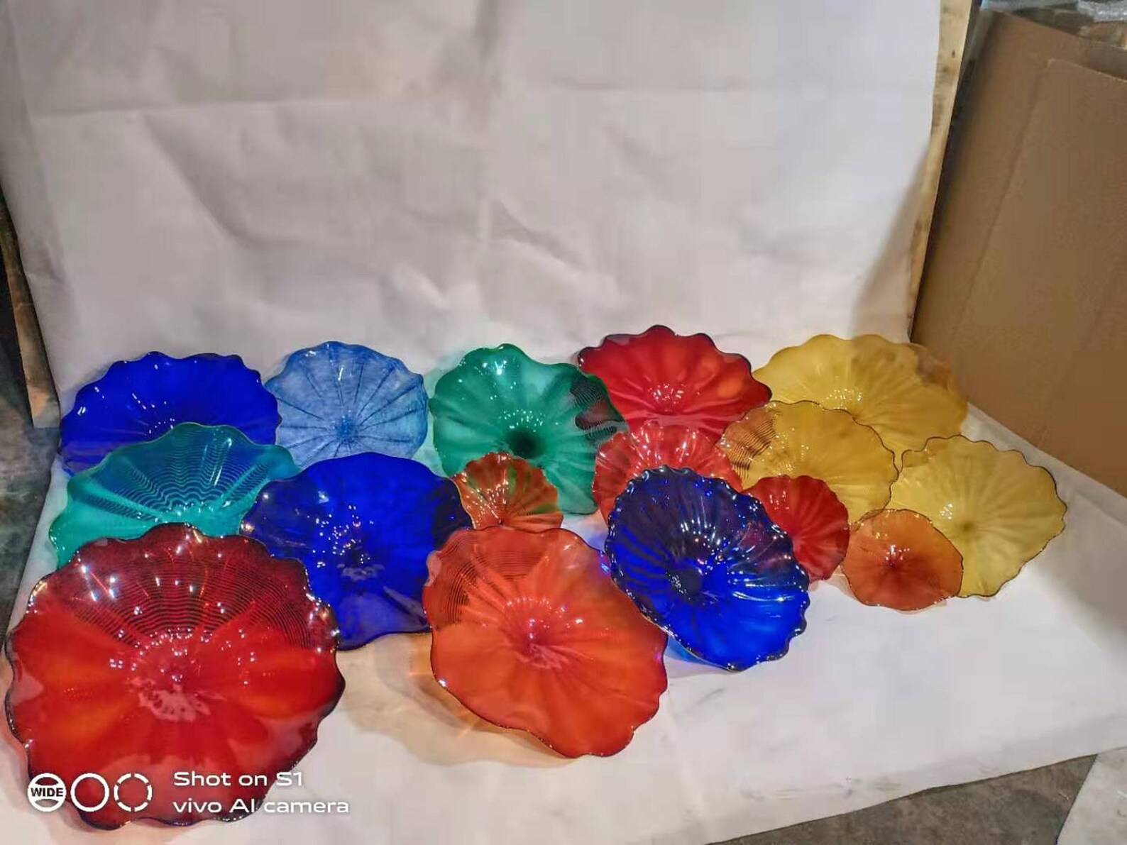 12pcs Murano Glass Flowers for Wall Decoration Glass Plates Etsy