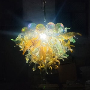 70cm Luxury gold color hand made murano glass chandelier dining room glass lamp art chihuly style lighting