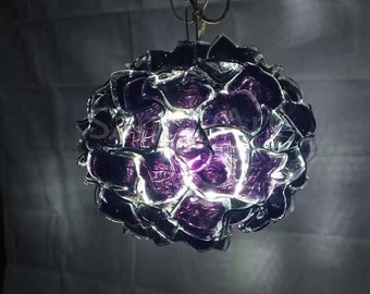 65cm purple flower chandelier murano glass hand made diy design color and shape fashion lighting dining room decoration