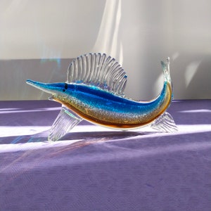 Hand Blown Art Glass Fish: Tabletop Decoration