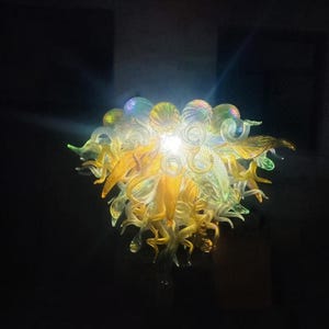 Luxus Gold Kunst Glas-Leuchter: Mundgeblasene Esszimmer-Lampe (70 CM)