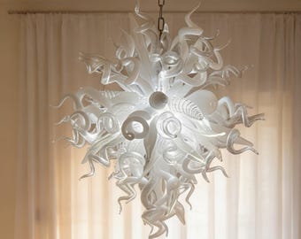 Moderne handgemaakte kunst geblazen glazen kroonluchter eetkamer decoratie verlichting